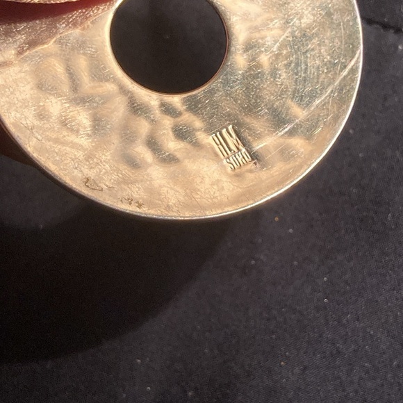 Vintage Robert Lee Morris Gold Disc Drop Earrings - Picture 3 of 4